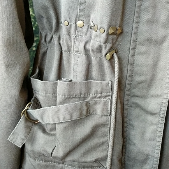 Black Rivet Green Army Jacket -NWOT - Picture 3 of 7